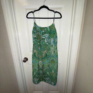 Eminance Women's Small Lime Green 90s Style Strappy Vtg Dress
